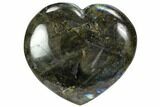 Flashy Polished Labradorite Heart #62959-1